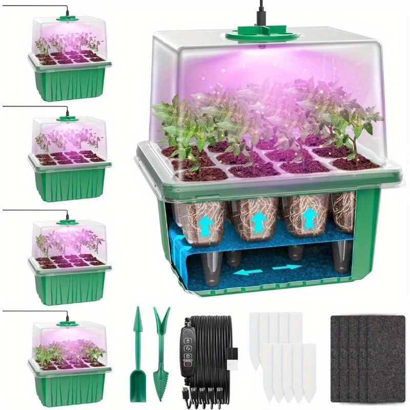 Seed Starter Trays - LED Grow Light Garden Plant Succulent