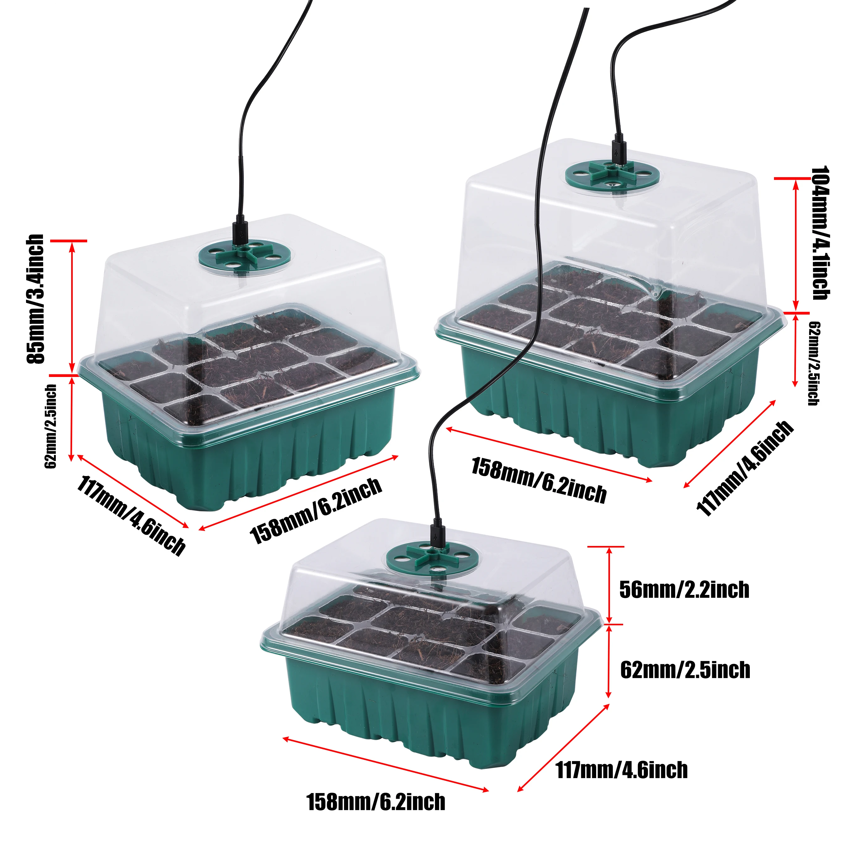 5 Pack/Set Seed Starter Tray P - đánh giá và giá Seed Starter Trays