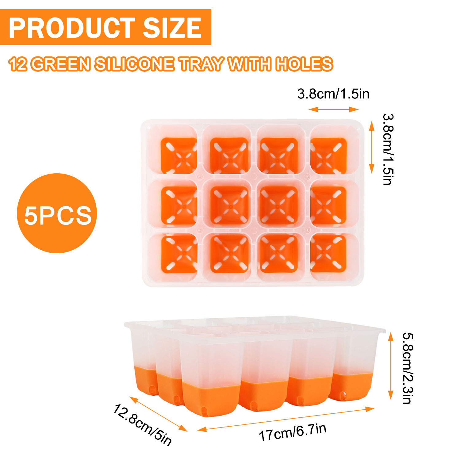 5/10 Orange Seed Starter Tray  - đánh giá và giá Seed Starter Trays