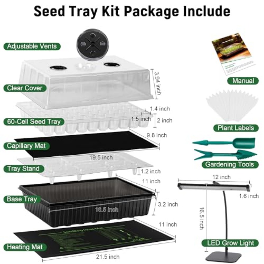 60-Cell Self-Watering Seed Sta - đánh giá và giá Seed Starter Trays