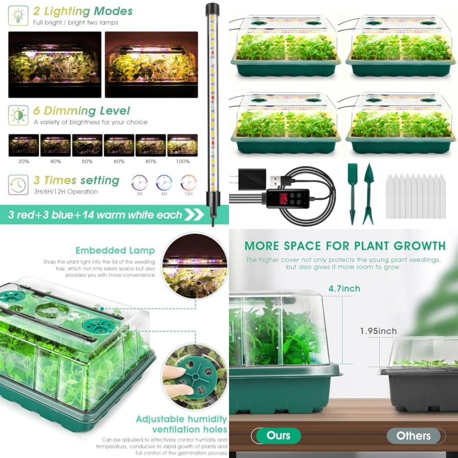 Seed Starter Tray with Grow Li - đánh giá và giá Seed Starter Trays