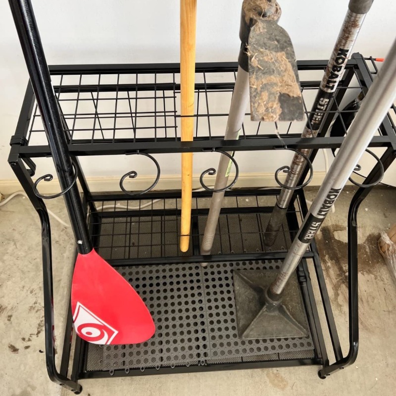 Metal Garden Tool Storage Rack - đánh giá và giá Gardening Tools Amazon